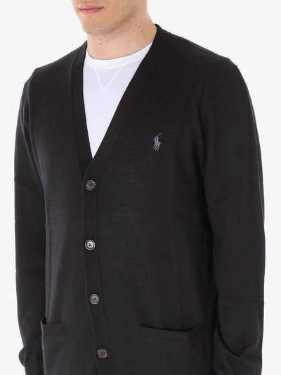Shop Polo Ralph Lauren Cardigan In Black