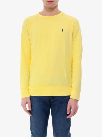 Shop Polo Ralph Lauren Classic Sweatshirt In Yellow
