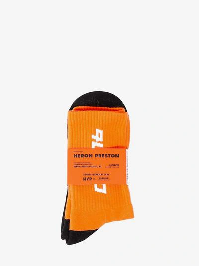 Shop Heron Preston Socks In Orange