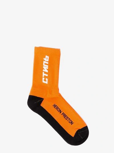 Shop Heron Preston Socks In Orange