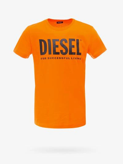 Shop Diesel T-shirt In Orange