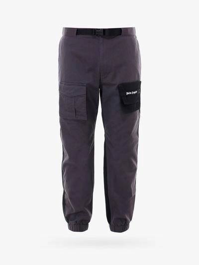 Shop Palm Angels Twotone Cosy Pants In Black