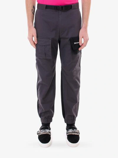Shop Palm Angels Twotone Cosy Pants In Black