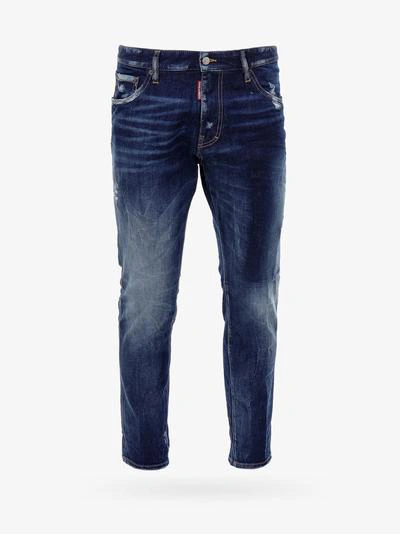 Shop Dsquared2 Straight Leg Boot Cut Jean In Blue