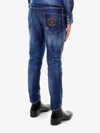 Shop Dsquared2 Straight Leg Boot Cut Jean In Blue