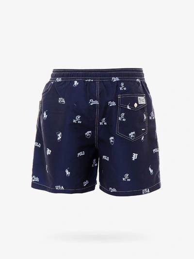 Shop Polo Ralph Lauren Swim Trunks In Blue