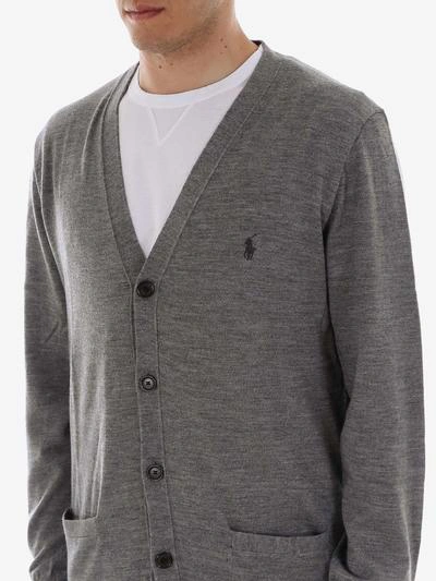 Shop Polo Ralph Lauren Cardigan In Grey