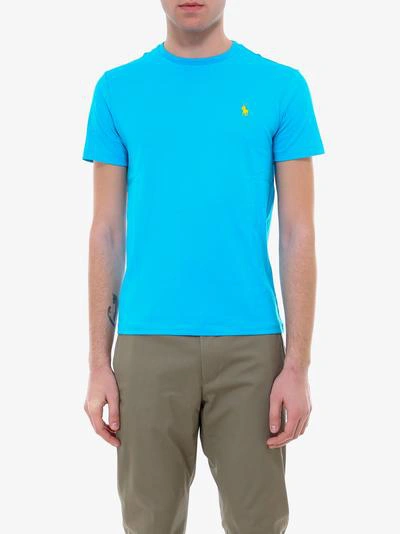 Shop Polo Ralph Lauren Classic T-shirt In Blue
