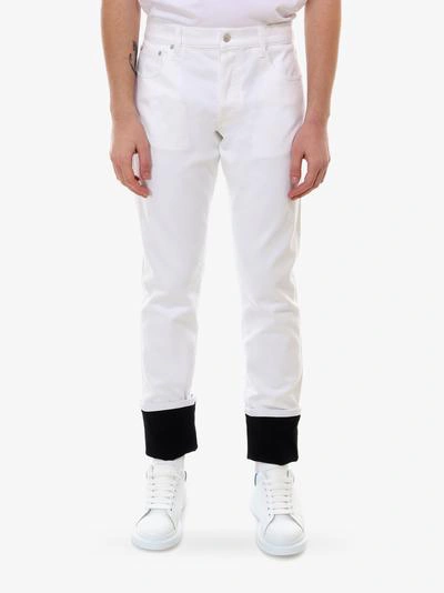 Shop Alexander Mcqueen Jeans In White