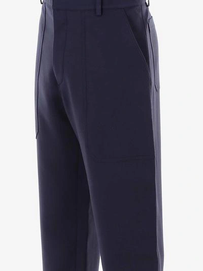 Shop Alexander Mcqueen Trousers In Blue