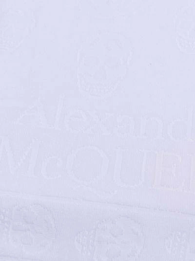 Shop Alexander Mcqueen Beach Towel In White