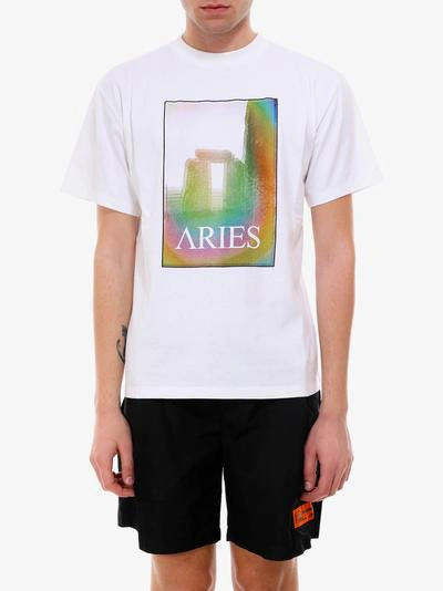 Shop Aries T-shirt In White