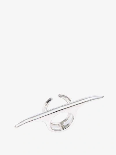 Shop Ambush Liquid Multi Finger Ring In Silver