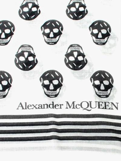 Shop Alexander Mcqueen Scarf In White