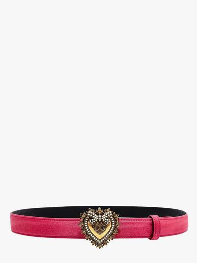 Shop Dolce & Gabbana Belt In Pink