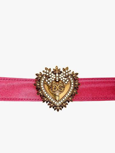 Shop Dolce & Gabbana Belt In Pink