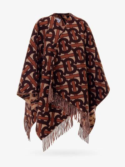 Shop Burberry Cape In Brown