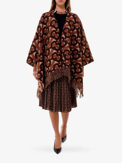 Shop Burberry Cape In Brown