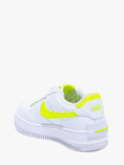 Nike Air Force 1 Shadow Neon Leather Sneakers In White | ModeSens