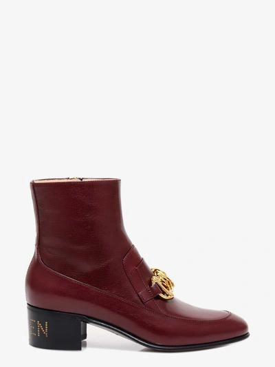 Shop Gucci Ankle Boots In Red