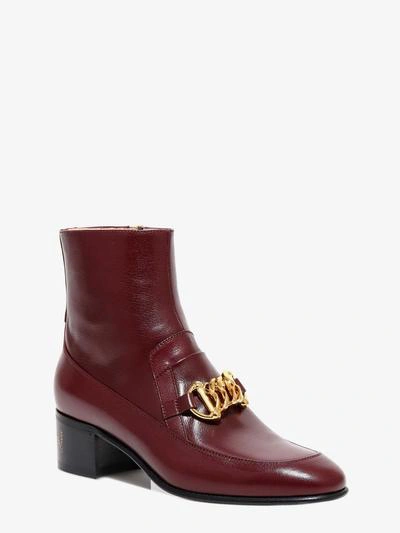 Shop Gucci Ankle Boots In Red