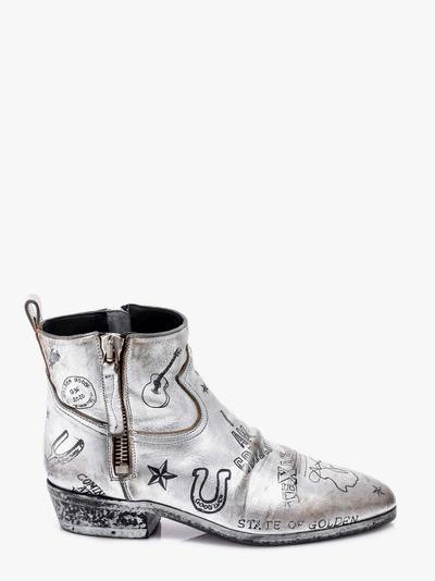 Shop Golden Goose Boots Viand In Silver