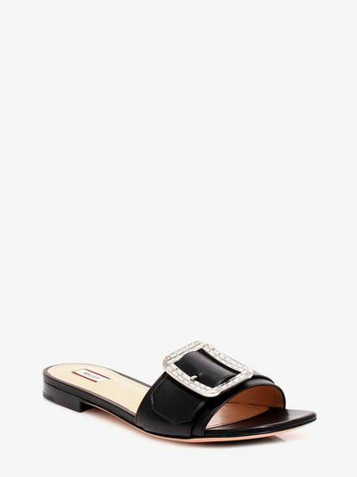 Shop Bally Flat Sandals In Black