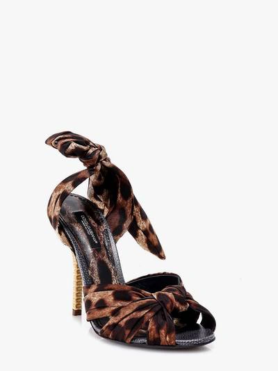 Shop Dolce & Gabbana Sandals In Natural Print