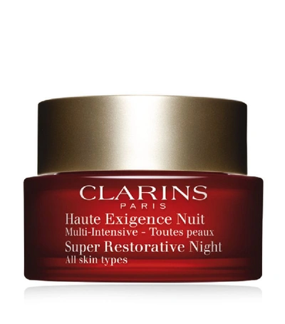 Shop Clarins Super Restorative Night All Skin Types (50ml) In White