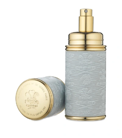 Shop Creed Embossed Leather Atomiser (50ml) In White