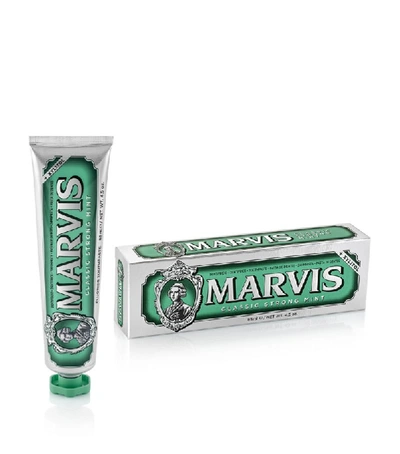 Shop Marvis Classic Strong Mint Toothpaste (85ml) In White