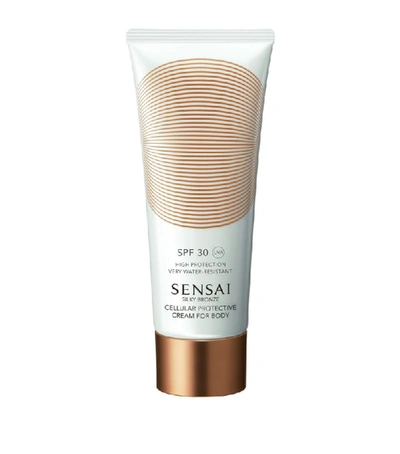 Shop Sensai Silky Bronze Cellular Protective Cream For Body Spf 30 (150ml) In White