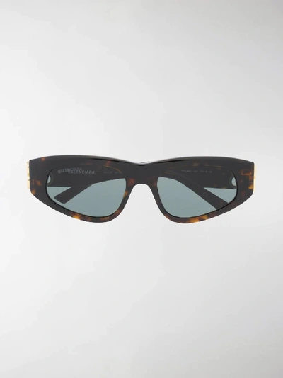 Shop Balenciaga Dynasty D-frame Sunglasses In Brown