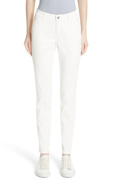 Shop Lafayette 148 Mercer Coated Skinny Jeans In White