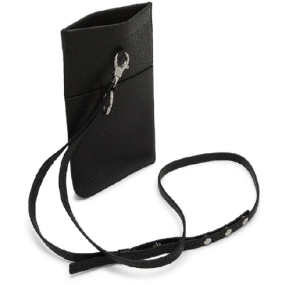 Shop Lemaire Black Neck Pouch In 999 Black