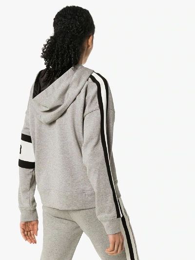 Shop Moncler Womens Grey Logo Hoodie