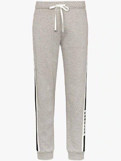 Shop Moncler Side Stripe Sweatpants In Grey