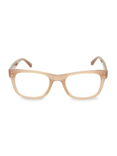 Shop Linda Farrow Women's 51mm Round Novelty Optical Glasses In Mink Transparent