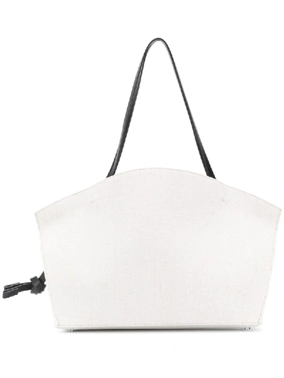 Shop Aesther Ekme The Beach Cabas Knot Detail Tote Bag In White