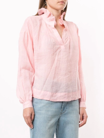 Shop Sea Long-sleeve Relaxed Blouse In Pink