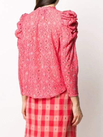 Shop Ulla Johnson Willa Puff-sleeve Blouse In Pink