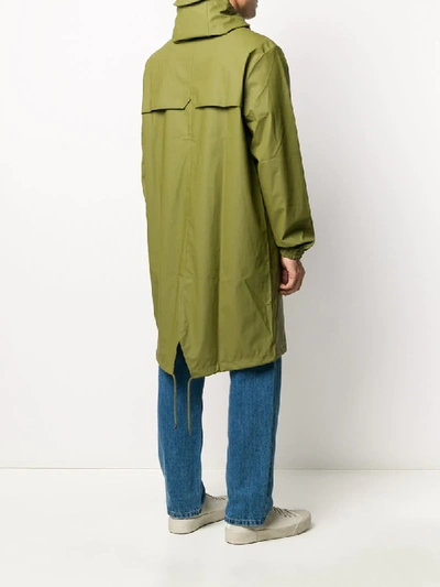 Shop Rains Fishtail Hooded Parka In Green