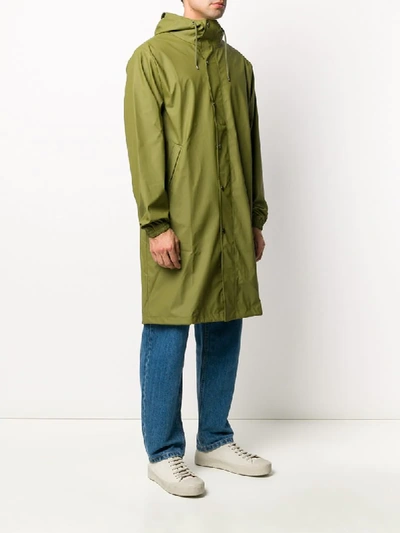 Shop Rains Fishtail Hooded Parka In Green