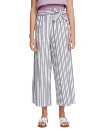 Shop 1.state Canvas Striped Wide-leg Pants In Soft Ecru