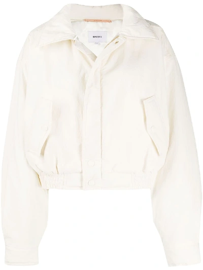 Shop Nanushka Bomi Bomber Jacket In Neutrals