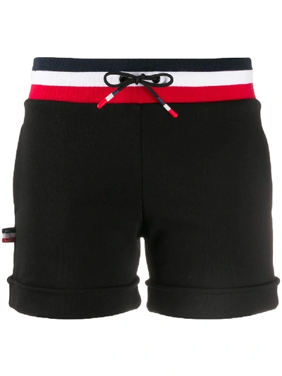 Shop Rossignol Striped Drawstring Shorts In Black