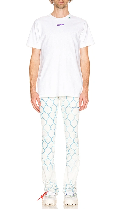 Shop Off-white Pencil Kiss Short Sleeve Tee In White & Multi
