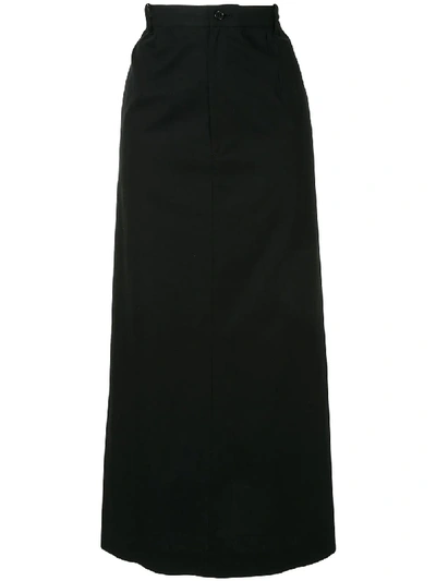 Pre-owned Yohji Yamamoto A-line Midi-length Skirt In Black