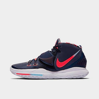 Shop Nike Kyrie 6 Basketball Shoes In Midnight Navy/psychic Blue/laser Crimson
