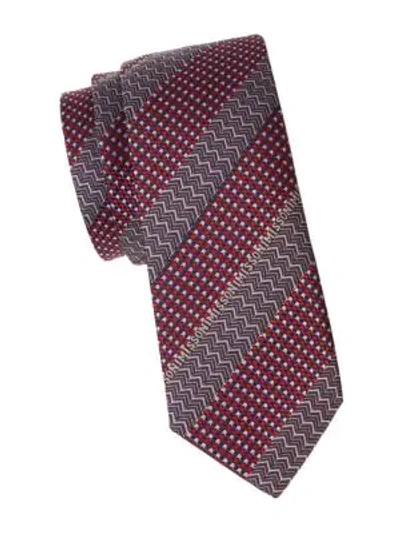 Shop Missoni Geometric Silk Tie In Blue